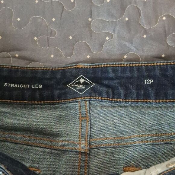 St. John's Bay Straight Leg Dark Blue Women's Jeans size 12 petite - Picture 3 of 6
